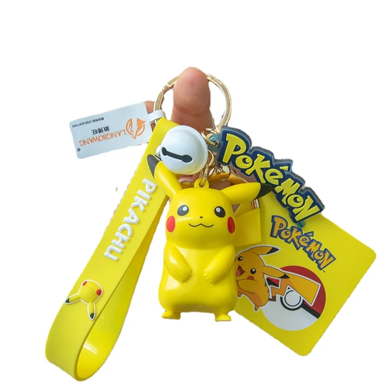 Autentyczne Pokemon figurka Pikachu brelok Pokémon brelok Squirtle Psyduck brelok plecak wisiorek Model breloki do kluczy samochodowych