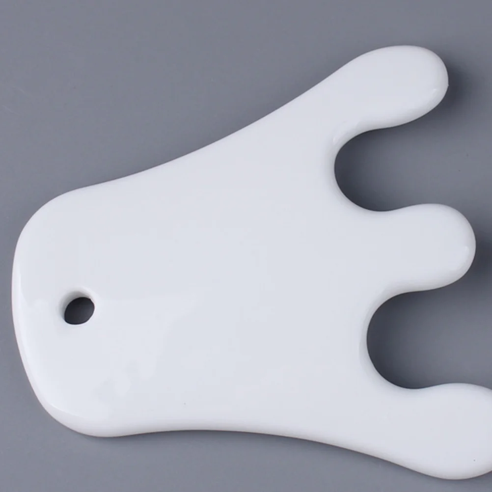 

Керамическая массажная доска для лица, гладкий скребковый массажер для лица, необходимые аксессуары, уменьшающие морщины, темные