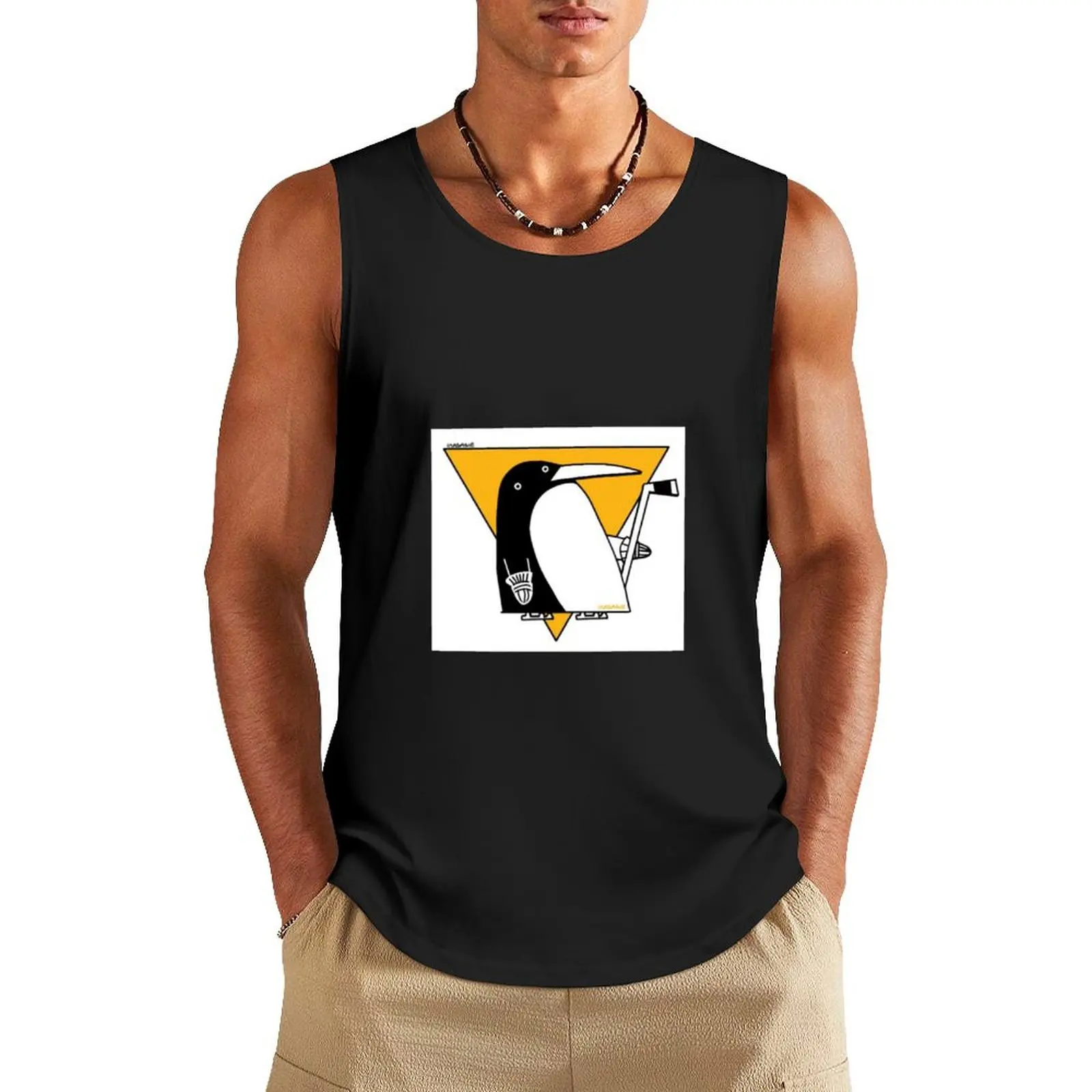 Cubist Penguin Tank Top t-shirt for men Sports shirt man gym clothes man fitness T-shirt men