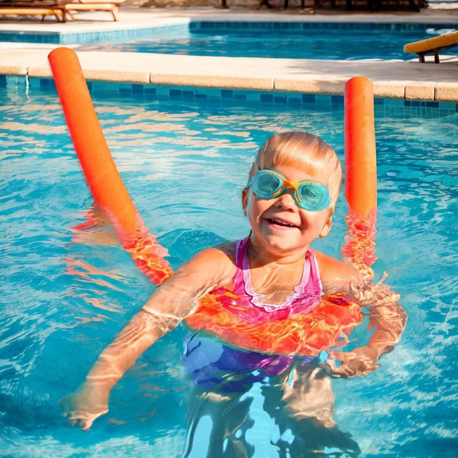 Pool Noodle Portable Flexible Learn Swimming Pool Noodle Floating Noodle Tube Pool Toy Foam Noodles Exercise Aid Buoyancy Stick