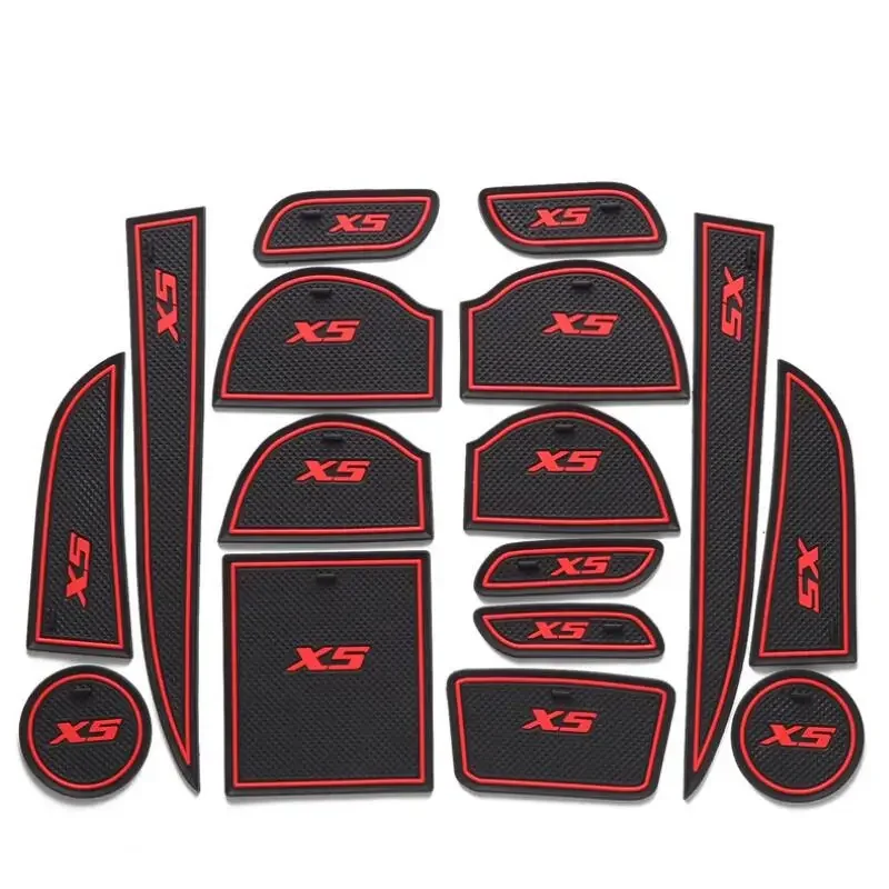 Door Groove Mat Car Gate Slot Pad Cup Armrest Storage Mat For Dongfeng Joyear X5 2013 2014 2015 2016 2017 2018 2019