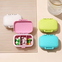 Mini Portable Pills Organizer Case, 3 Grids PillBox, Tablet Storage Container, Weekly Medicine Pill's Box, Drug Dispense