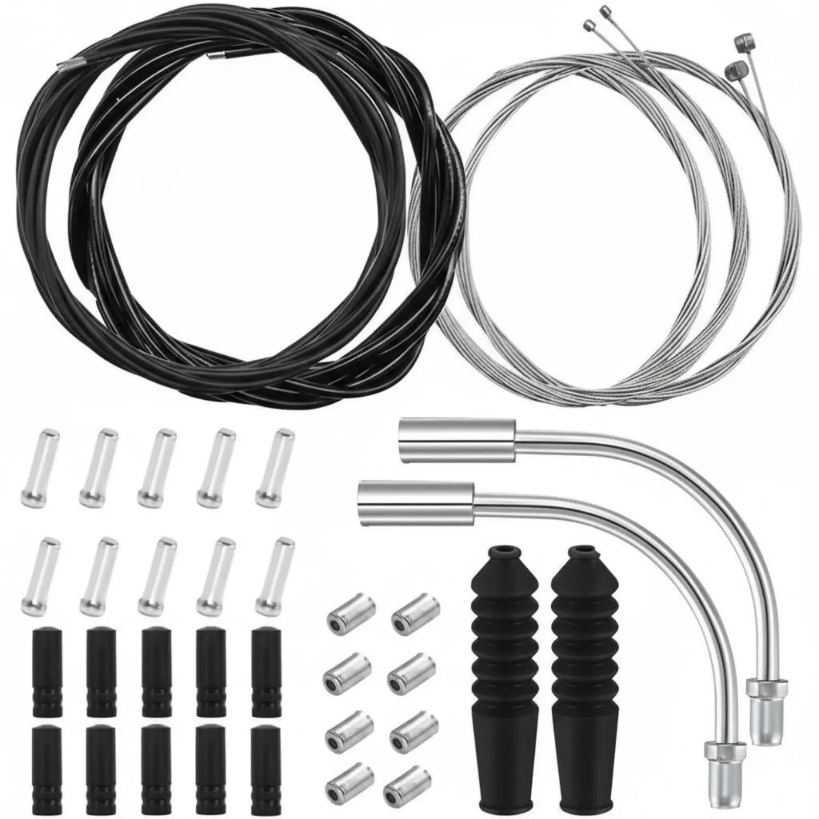 Durable Bicycle Brake Cable Wire Kit with PVC Coating for MTB Road Bike Gear Changing System Accessories