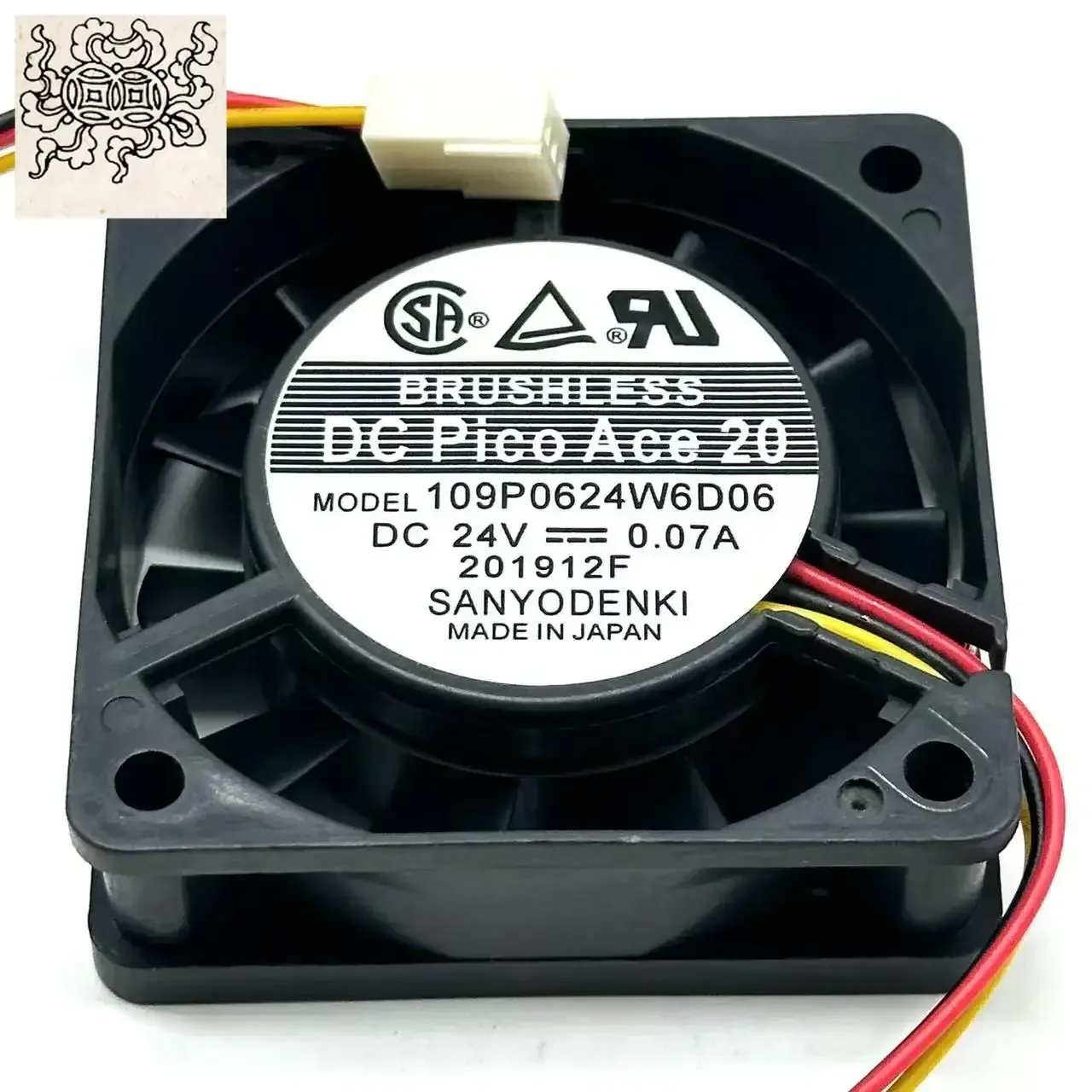 Ltsf لسانيو دينكي 109P0624W6D06 تيار مستمر 24 فولت 0.07A 60X60x20 مللي متر 3-سلك مروحة تبريد الخادم #1