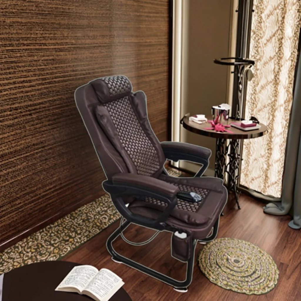 

Cheap Factory Price Waist Support Infrared Heating Tourmaline Hot Stone Vibration Thermal Therapy Massage Chair