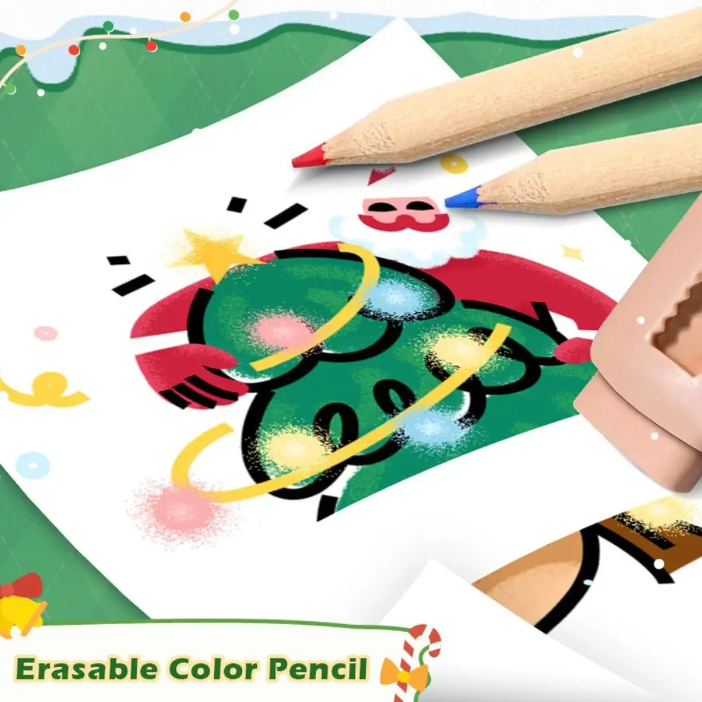 12pcs 12 Colors Color Pencil Set with Sharpener Christmas Gift Drawing Graffiti Pencil Bucket Packing Art Painting Pencil