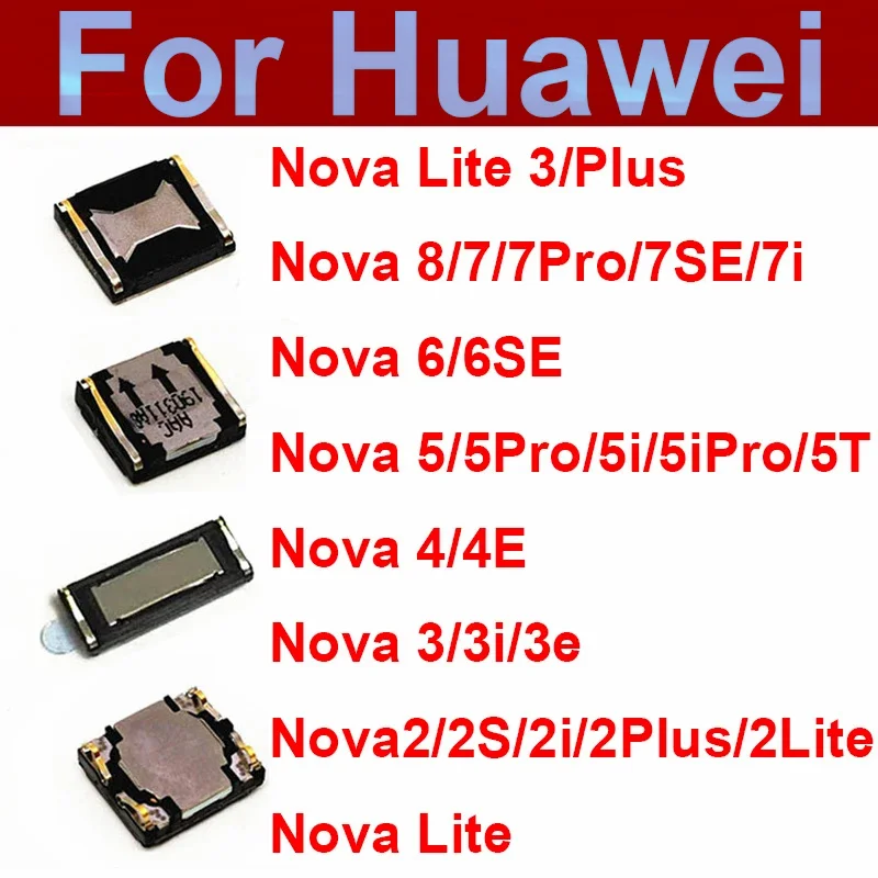 

Динамик для Huawei Nova 8 7 6 5 4 3 2 Lite Plus Pro/2S 2i 3i 3e 5T 7se 6se 7i Nova Lite3 Plus 2017, верхняя часть динамика