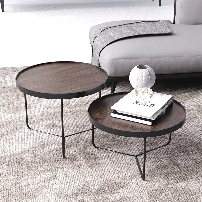 Modern Luxury Coffee Tables Nordic Aesthetic Minimalist Round Coffee Table Unique Glam Tavolino Da Salotto Living Room Furniture image 2
