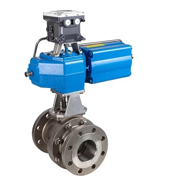 ZHTV DN25~300 / NPS 1~12 PN10~100  ASME150~600 -200 to 600  ISO API Pneumatic Fire Safe   Metal Seated V-Ball Control Valve