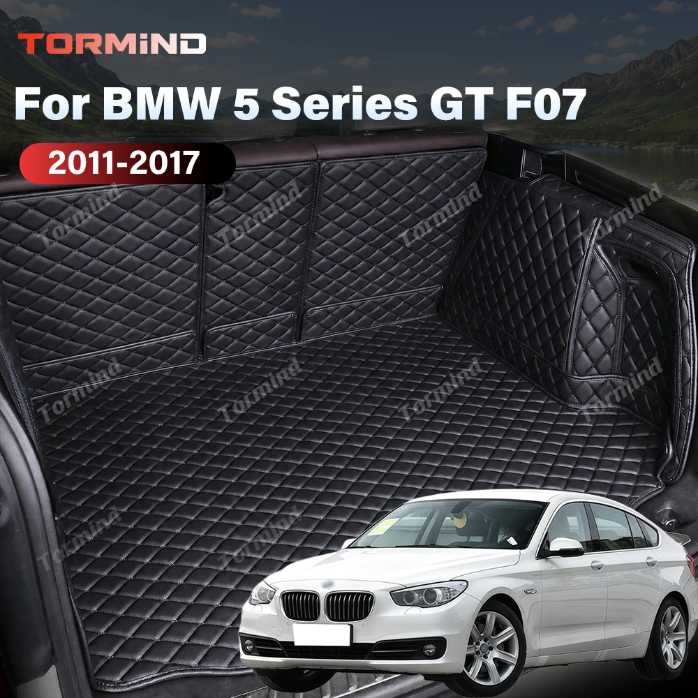 Tormind For BMW 5 Series GT F07 2011-2017 16 Car Trunk Mats Carpet Cargo Liner Car Backrest Pad Interior Accessories Protector