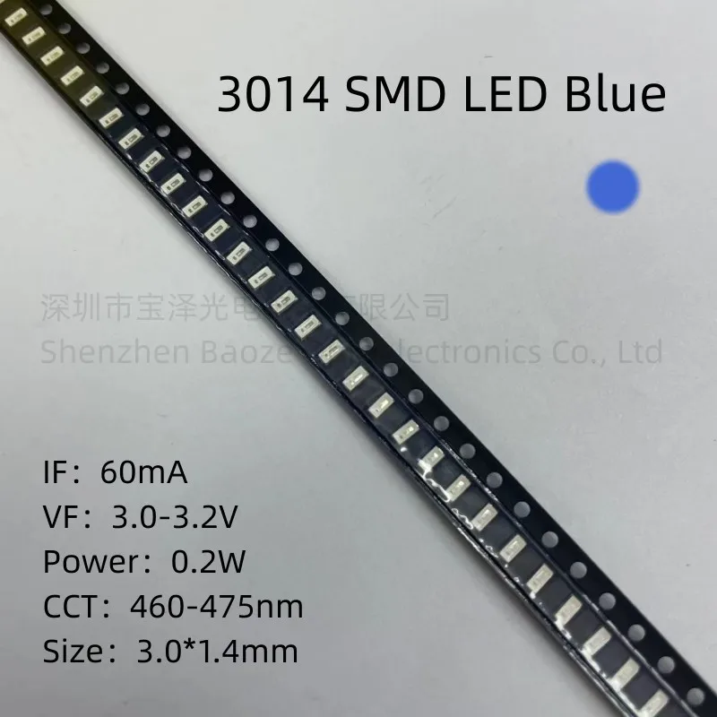 3014 SMD LED Red Yellow Green White Blue Golden yellow Pink Ice Blue  light emitting diode 100pcs/lot