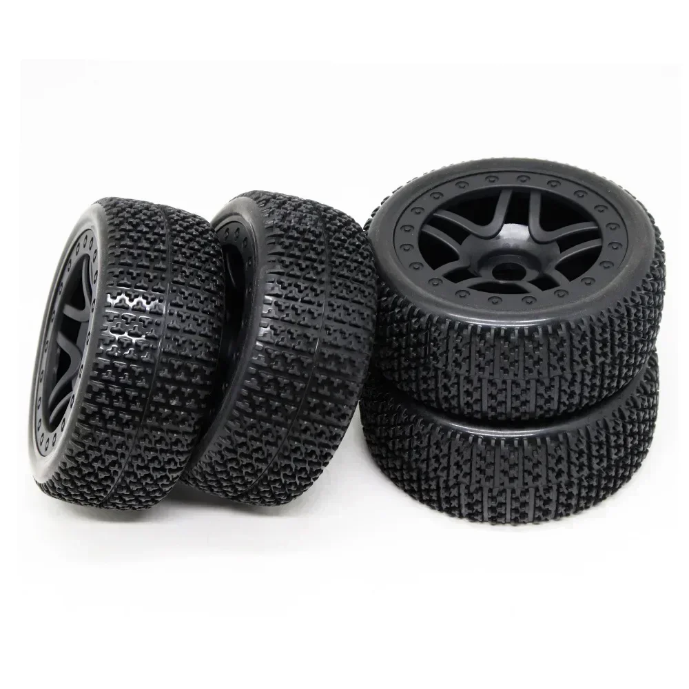 

4PCS 1:8 Off-Road Tire Soft Tire Snow Cross-country Racing Flat Running Grip Strong Tire for HG FS