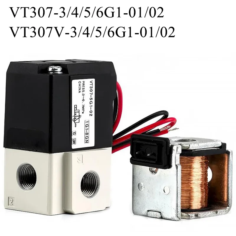 VT307 Vacuum Solenoid Valve VT307-5G1-01 Pilot-Operated Direct Operated Poppet Type Vacuum VT307V-5G1-01 High Frequency Valve