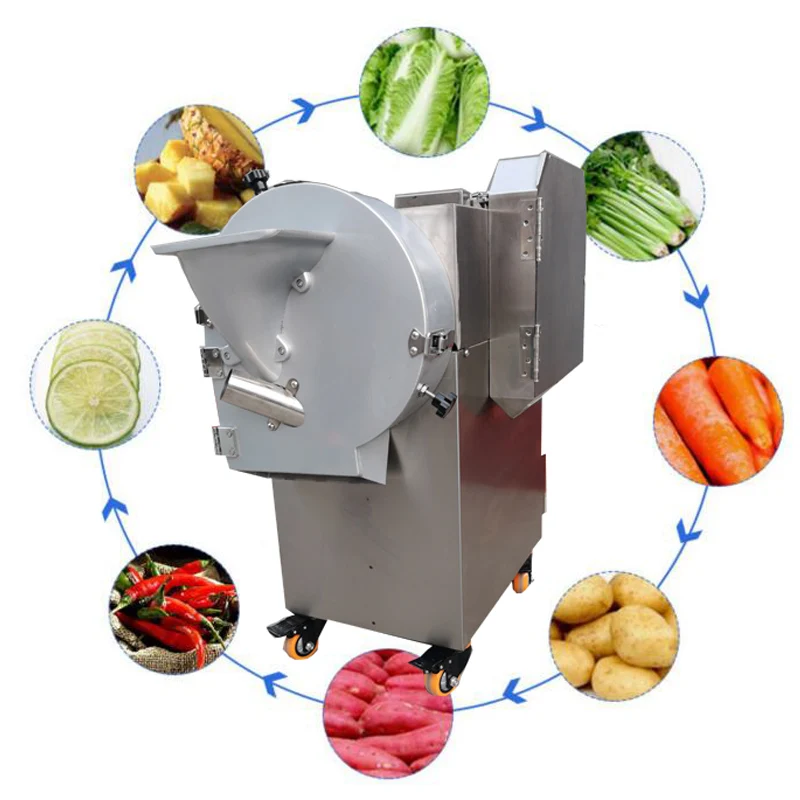 1500W Automatic Vegetable Dicing Slicing Shredded Machine For Commercial Multi-functional Vegetable Cutting Equipment