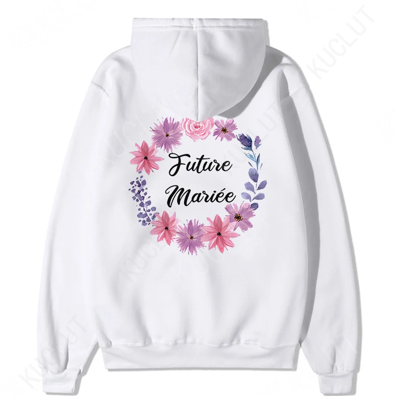 EVJF Future Bride Pullover Hoodies French Girls Bridal Wedding Team Bride Hooded Sweatshirts Bachelorette Hen Party EVJF Hoody