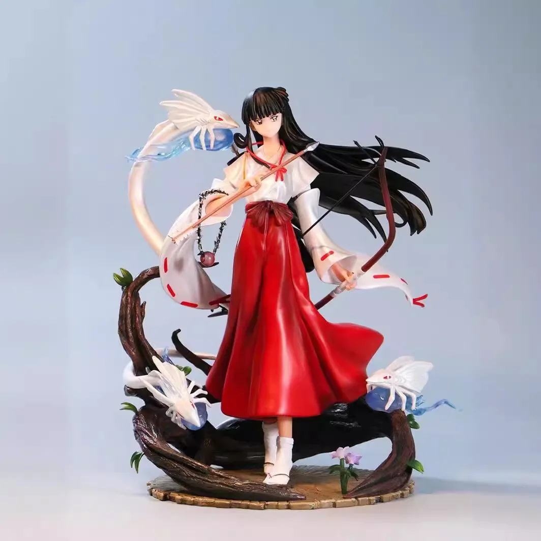 27cm Inuyasha Kikyou InuYasha Kikyou Figure GK Japanese Anime Girl PVC Action Figure Toy Game Statue Collectible Model Doll Gift