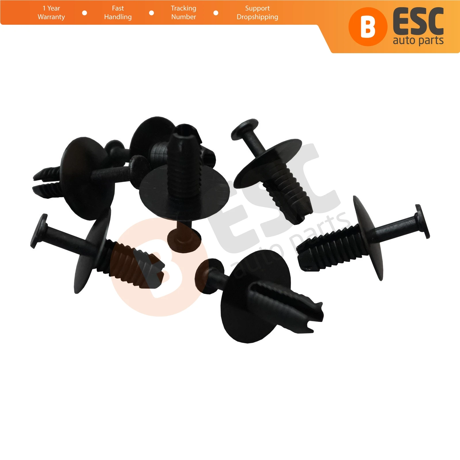 

ESC ECF5027 10 Pieces Expanding Rivet Clips 51118174185 For BMW