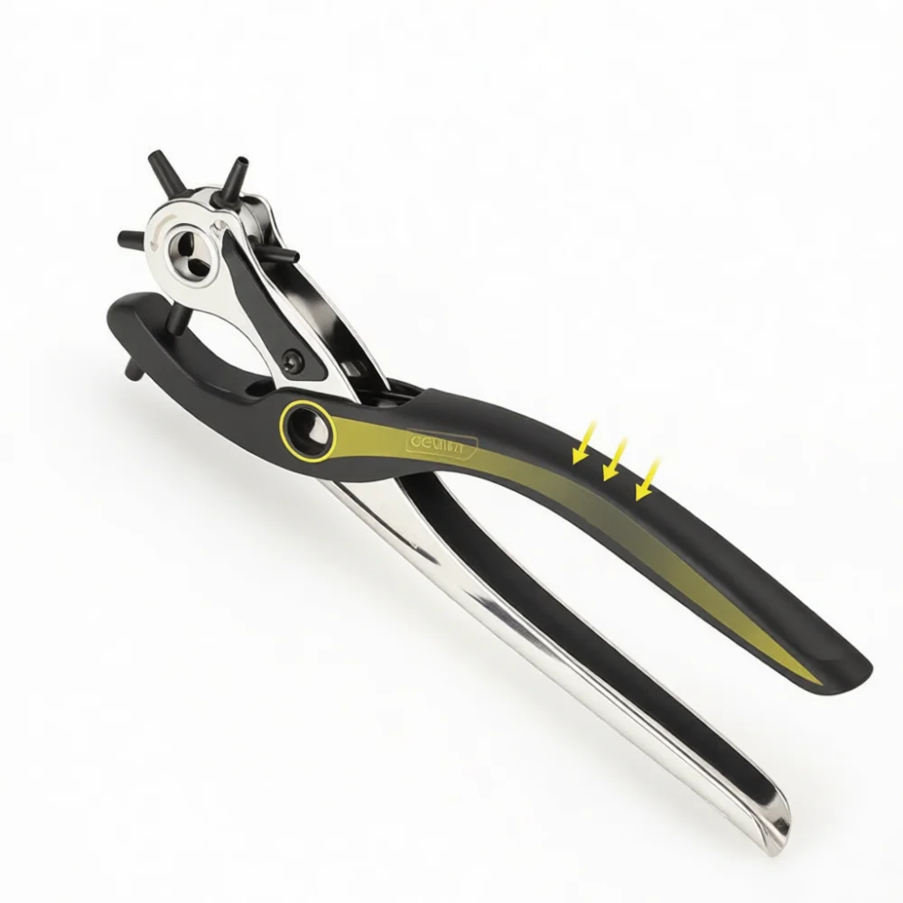 Adjustable Hole Puncher For Belts Leather Watch Strap Punch Pliers Hand Press Manual Tool For DIY Repair Projects