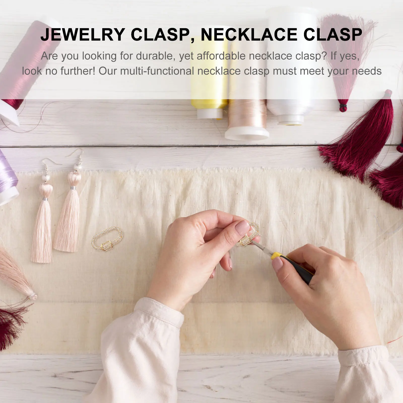 

Necklace Clasp Jewelry Chain Enhancer Charm Carabiner Pendant Connection Buckle Lock DIY Connector Professional Jewelry Making