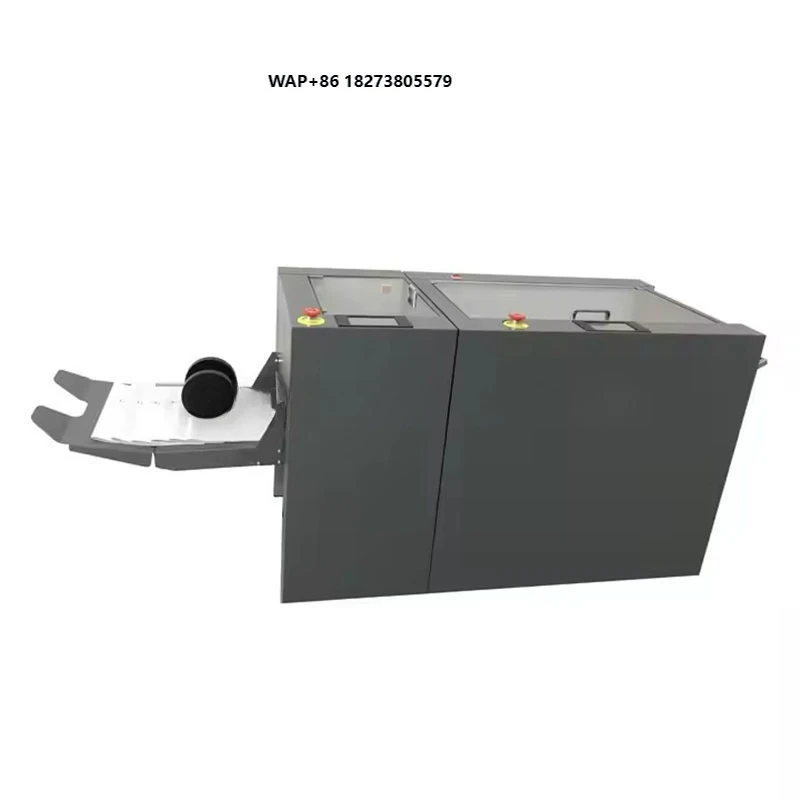 Automatic booklet maker, splicing paper finishing book trimmer in one, equipped with pump motor programmable controller core com