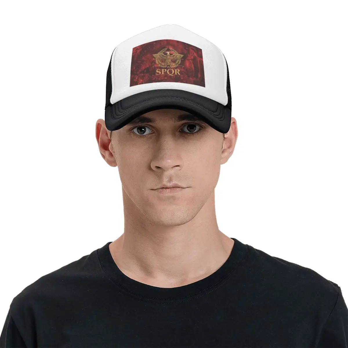 Gold Roman Imperial Eagle SPQR 4 Cap Fashion Mesh Baseball Caps Adjustable Hat Hip Hop Summer Unisex Baseball Hats