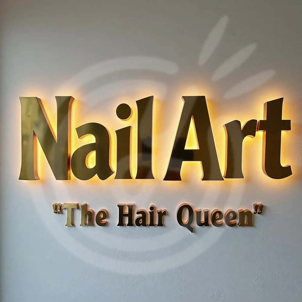 Custom Metal LED Sign Wall Logo Luminous Letters Outdoor Company Store Light Signboard,Business 3D Acrylic Signage Decoration