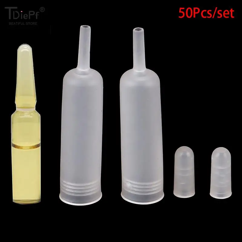 50Pcs 2ml Emery Glass Bottle Silicone Dropper Vial Opener Ampule Breaker Dripper Ampoule Bottle Opener Vial Opener+Cap