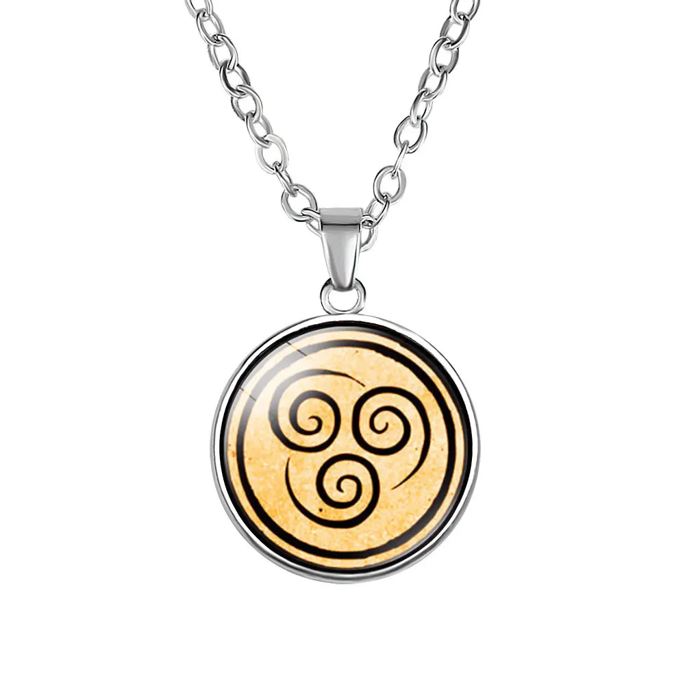 Avatar The Last Airbender Necklace Four Elements Pendant Chain Airbender Jewelry Complete Set Gift For Fans