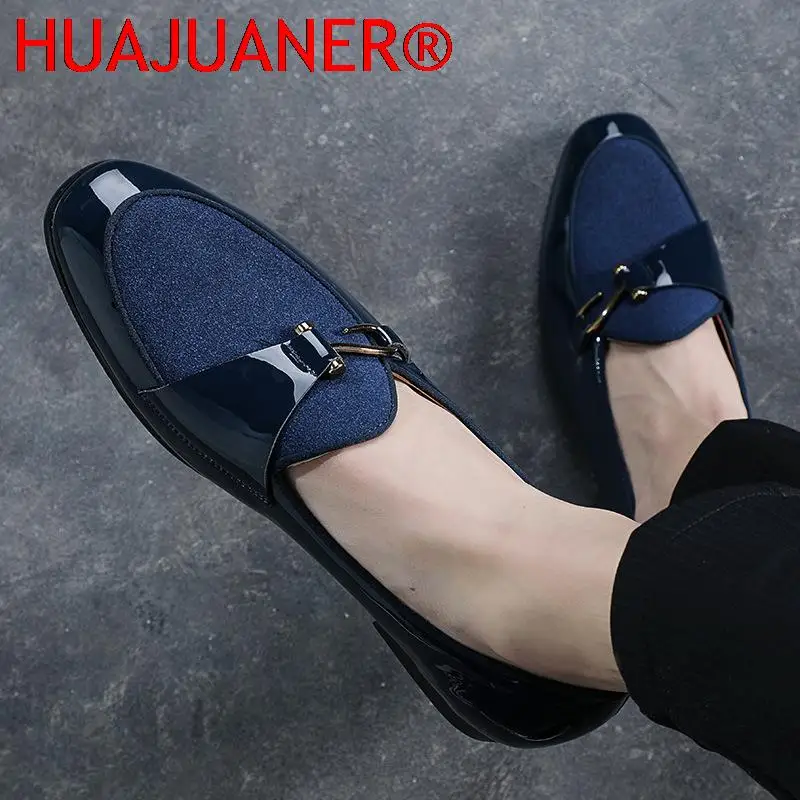 

Мужская повседневная кожаная обувь с пряжкой, модная вечерняя свадебная обувь, мужские удобные туфли на плоской подошве для вождения, мужские мокасины, лоферы, европейские размеры 38-48