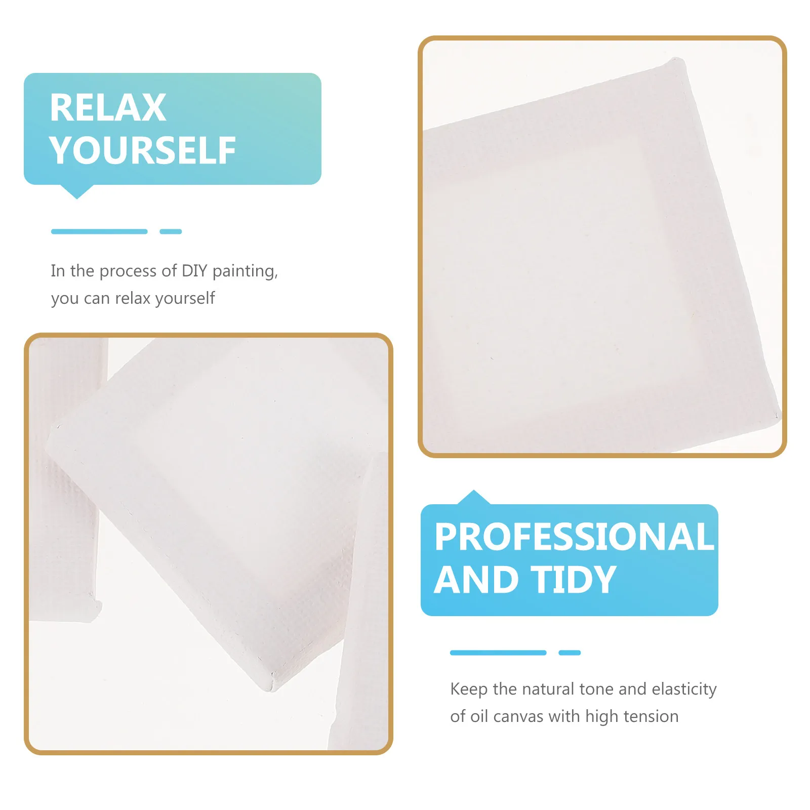 

12Pcs DIY Painting Canvas Panels Mini Stretched Oil Painting Frames Firm Wooden Frame Tool for Students