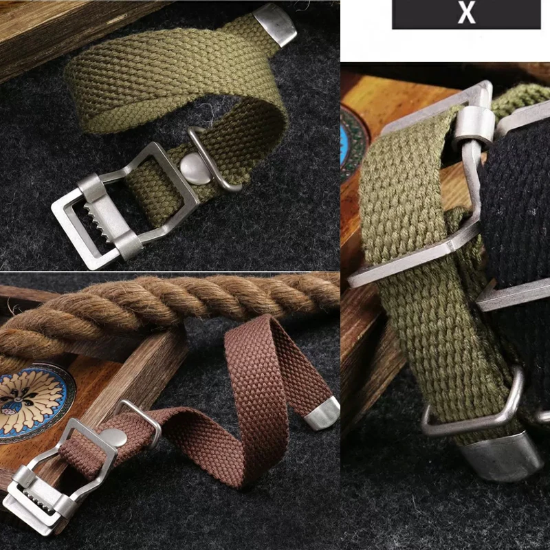 Bracelet de montre en toile de nylon de haute qualité, 20mm, 22mm, 19mm, 21mm, pour Rolex Seiko Omega Tudor, bracelet en tissu tressé respirant Vintage pour hommes