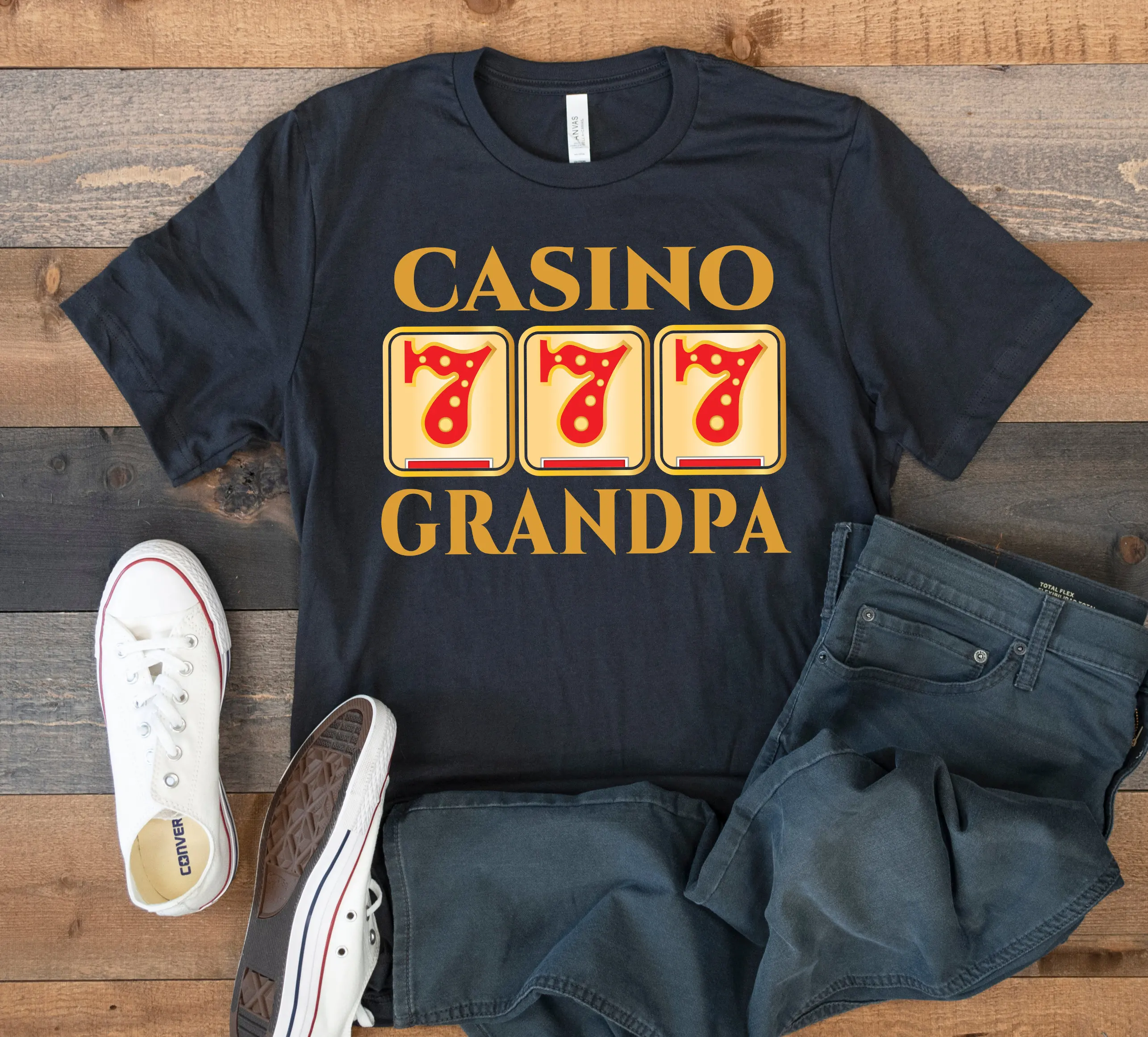 Casino Grandpa T Shirt Slot Machine Grandpas Fathers Day SweaT Long Sleeve