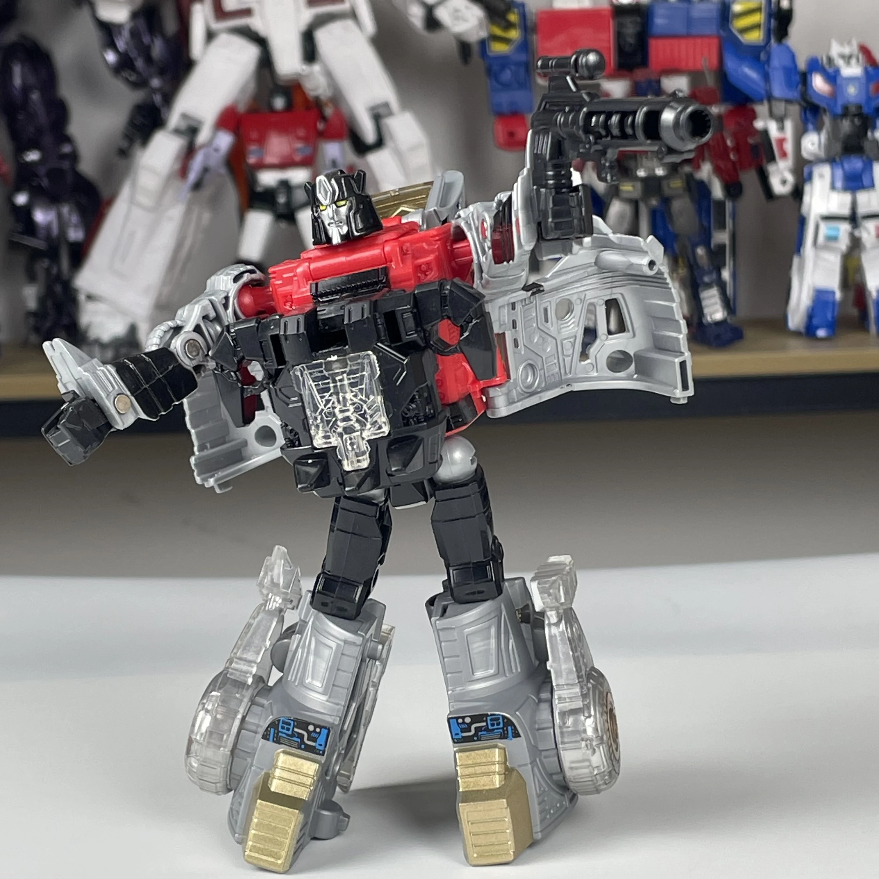 Bpf04 5 em 1 17cm brinquedo de transformação g1 dinoking volcanicus grimlock escória lama snarl swoop dinobots figura de ação modelo abs