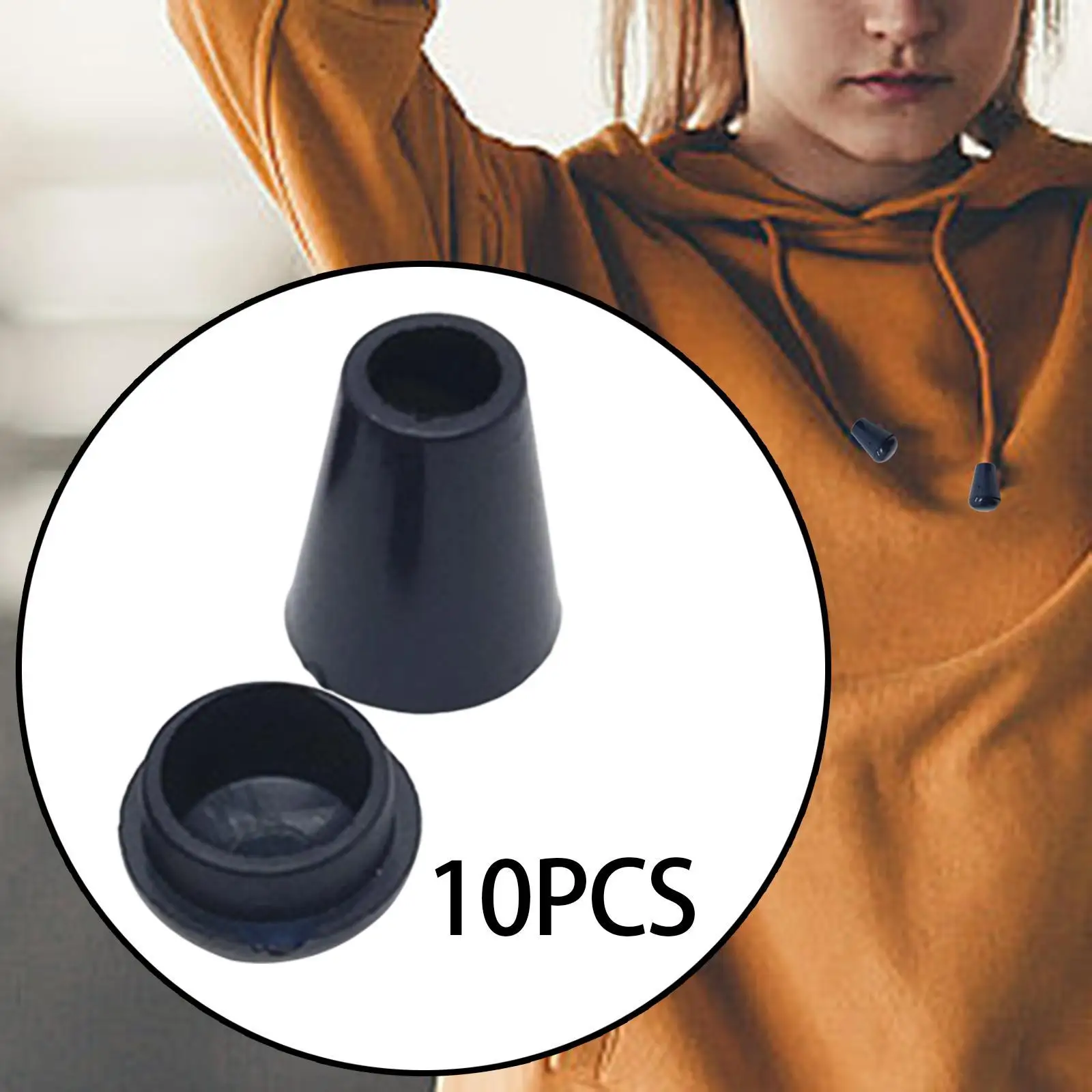 

10Pcs Bell Stoppers Easy Install for DIY Drawstrings Accessories Jacket