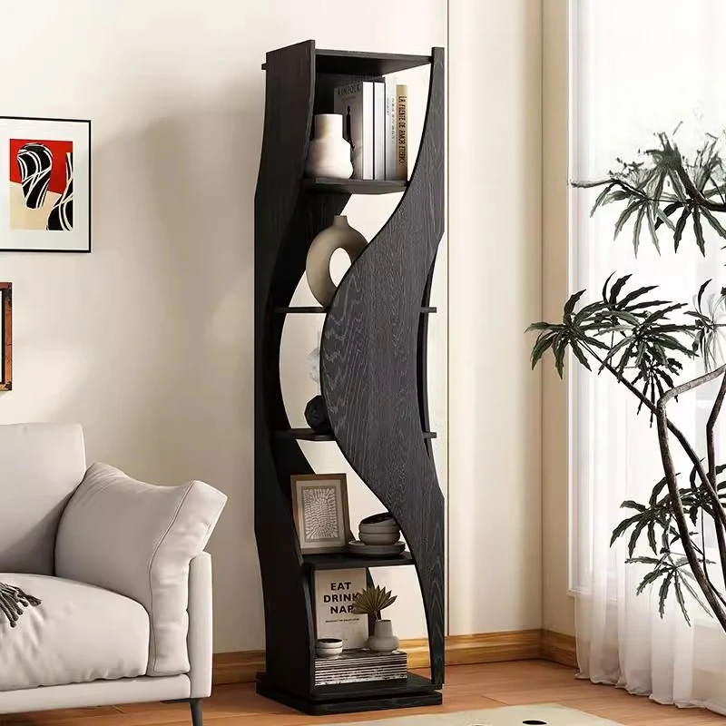 

Bookcase Solid wood Living room Corner Corner Internet celebrity creative decoration Floor shelf
