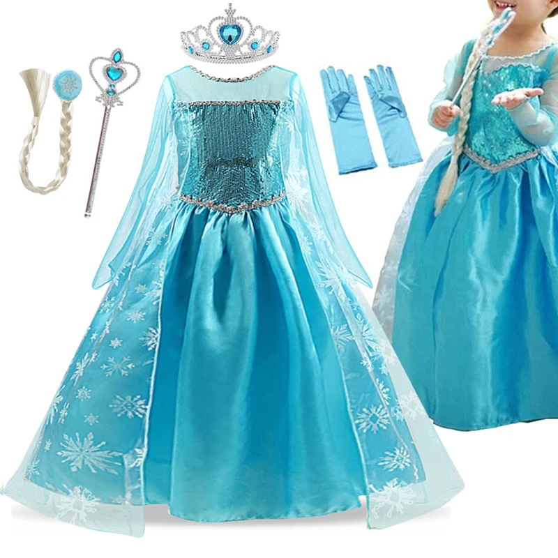 

Girls Cosplay Princess Halloween Dresses for Girls Carnival Party Cosplay Costume 4-10 Yrs Masquerade Dress Up Clothes