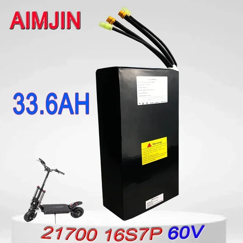 

21700 60V 33.6Ah Li-ion Rechargeable Battery 16S7P Large Capacity Battery Pack