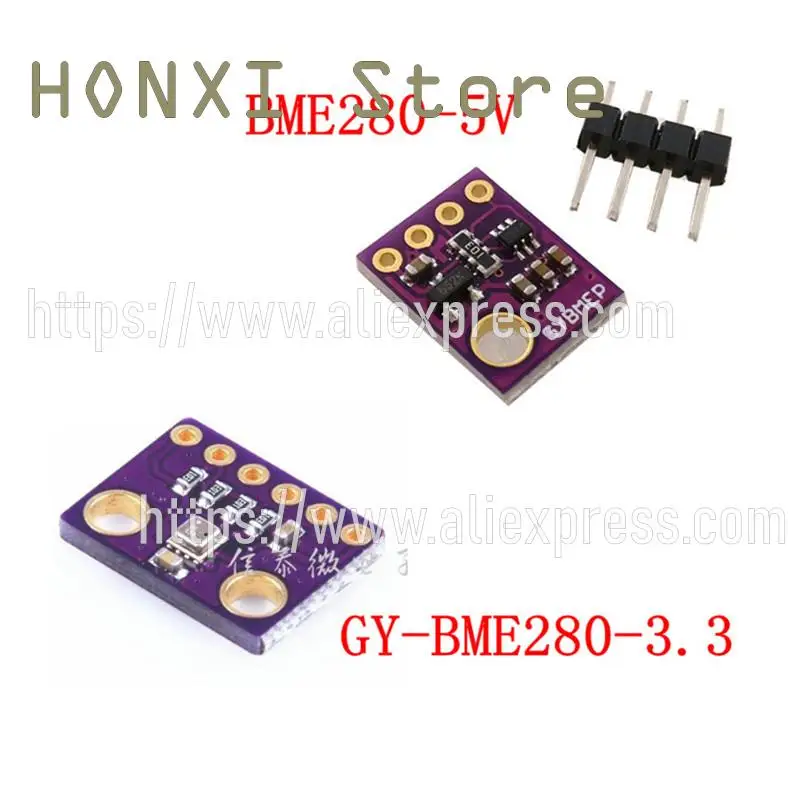 GY-BME280-3.3 V a 5 V Precisão Pressão Atmosférica Altímetro Sensor Module, 1Pc