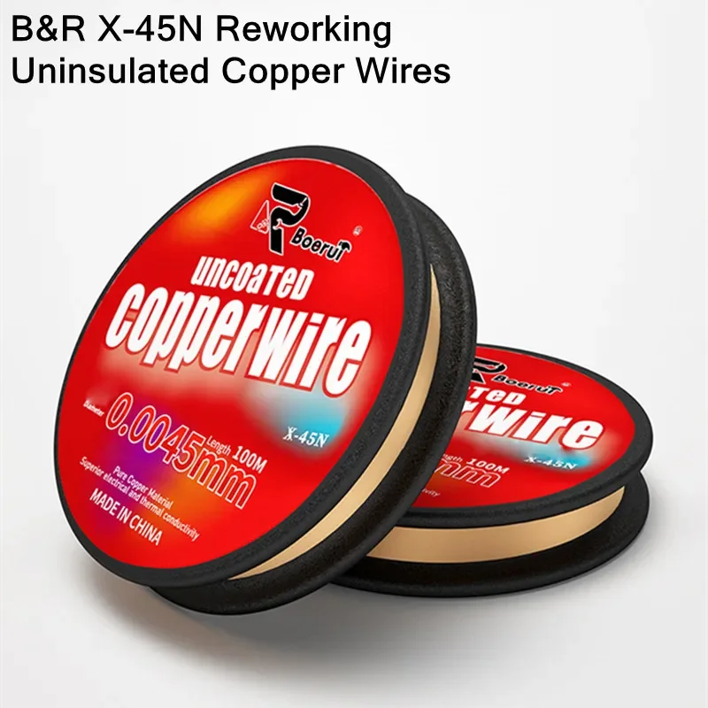 B&R X-45N 0,0045 mm 100 m herwerking niet-geïsoleerde koperdraden superieure elektrische thermische geleidbaarheid telefoon LCD CPU vliegende lijn