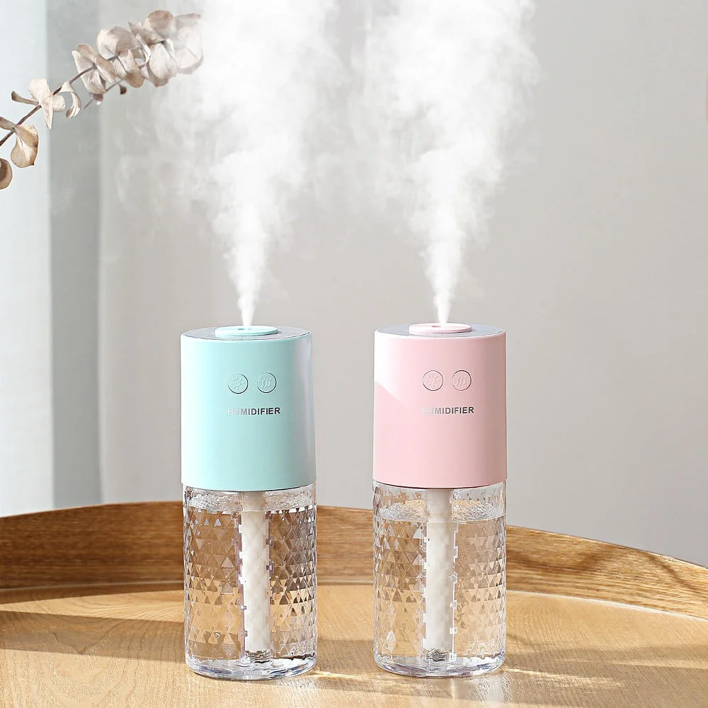 Air Humidifier Crystal Projection Lamp Car Home Air Humidifier Essential Oil Humidificador Stonego Household Accessories