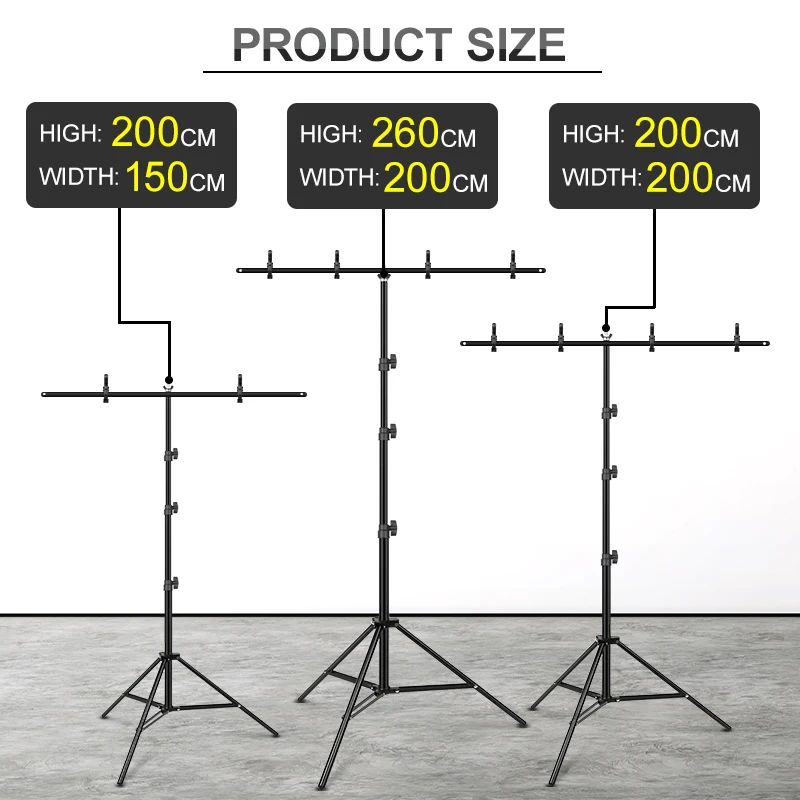 Podstawa tła System wsparcia fotografii tło Green Screen w kształcie litery T z klipami do fotografowania w tle na przekaz na żywo przyjęcie urodzinowe
