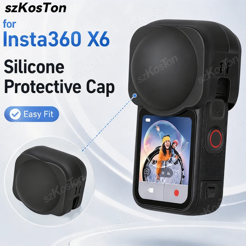 Lens Protector Silicone Cover for Insta360 X6 Full Coverage Lens Cap Shockproof Anti Scratch Camera Protective Case Accessories