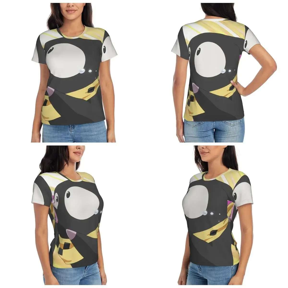 P-chan Ryoga Lost Pig Ranma Adventure Comedy T-Shirt for Women Crew Neck Streetwear T Shirts Women's Tees Short
