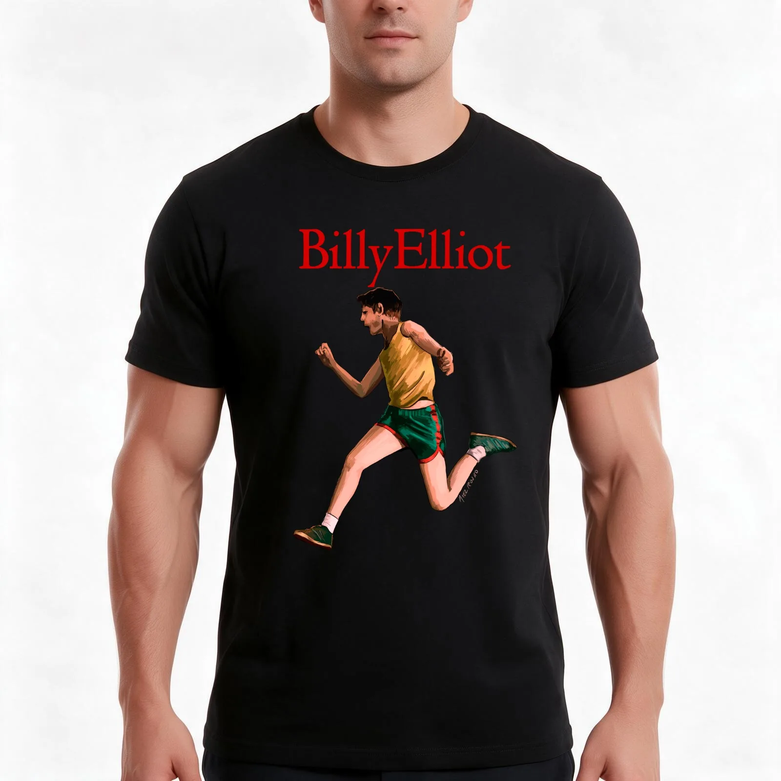 Copy of Billy Elliot Illustration by @axelrosito for @burrotees T-Shirt, Summer Casual Cotton Tee, Oversized Streetwear Tops