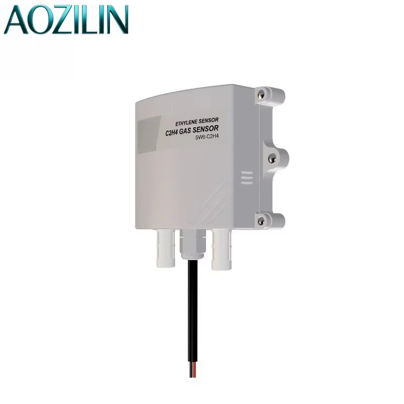 AOZILIN High Precision C2H4 Ethylene Gas Sensor IP67 EMC Protection RS485 4-20mA Industrial Concentration Detector