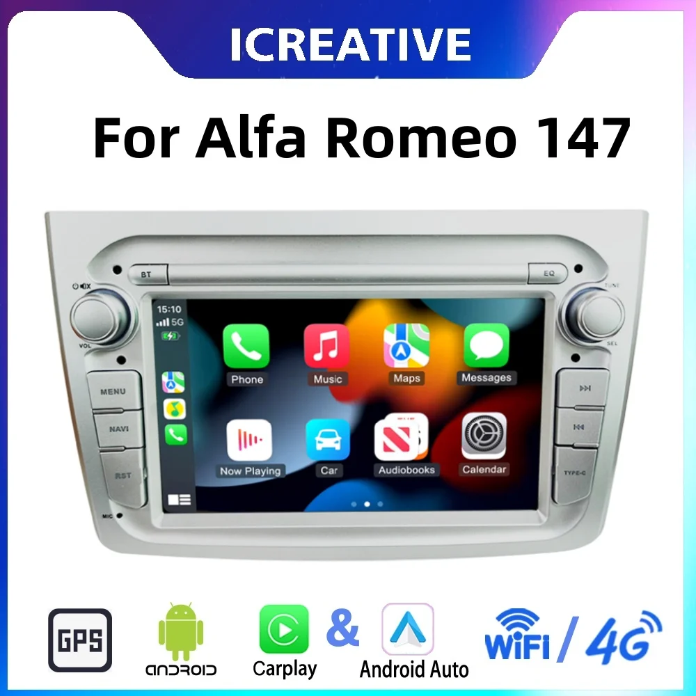Car Radio Android for Alfa Romeo Mito 2008-2013 Wireless Carplay Multimedia 7inch Player Autoaudio Head Unit Navigation GPS