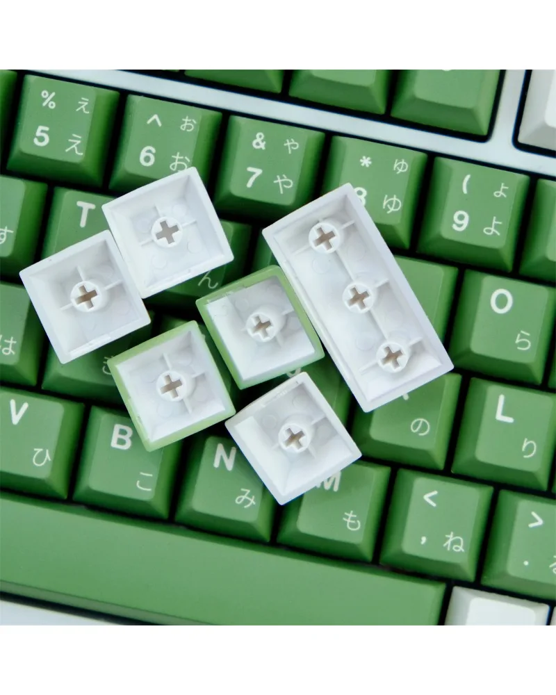 Green Keycaps Keycaps PBT Original Height, Sublimation, for Mechanical Keyboards