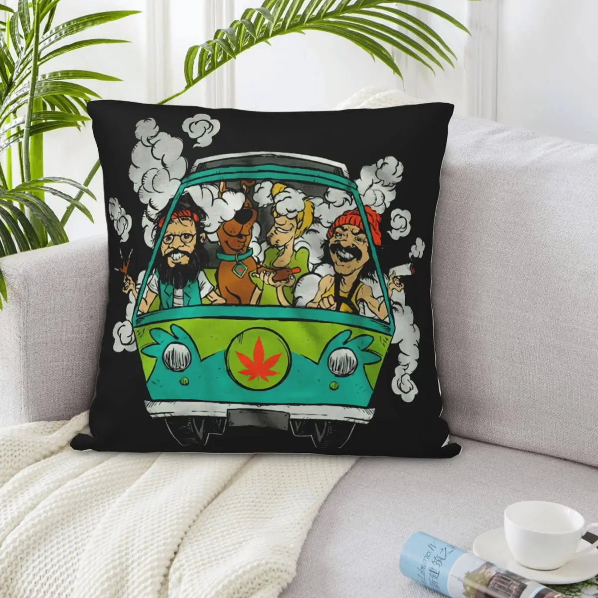 Cheech and Chong مع دخان سكوبي للجنسين أسود S إلى 2Xl صور مهتمة قوطي جديد العديد من الألوان كيس وسادة #6