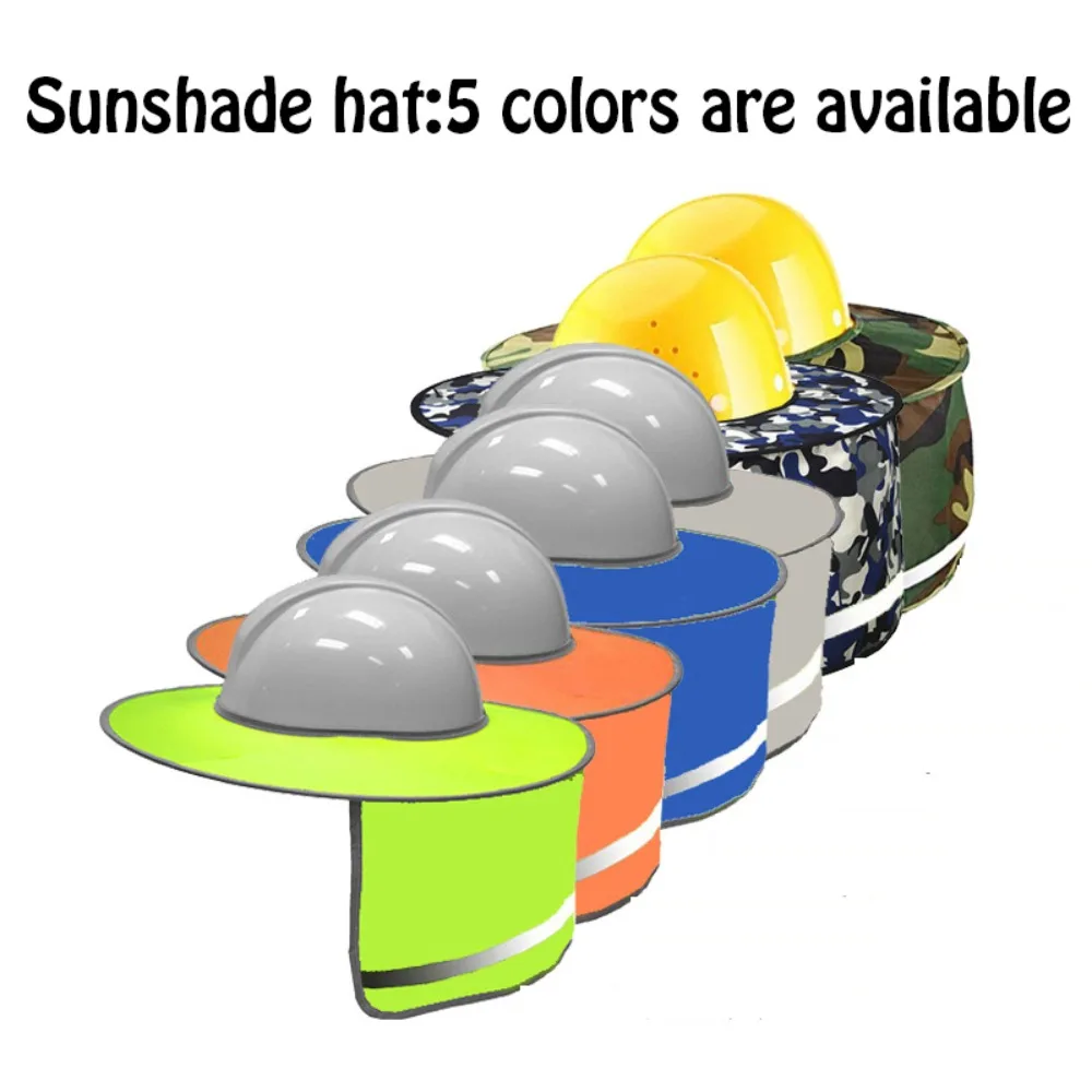 Reflective Stripe Outdoor Protection Cap Cover High Visibility Reflective Stripe Safety Hat Sun Shade Working Sturdy