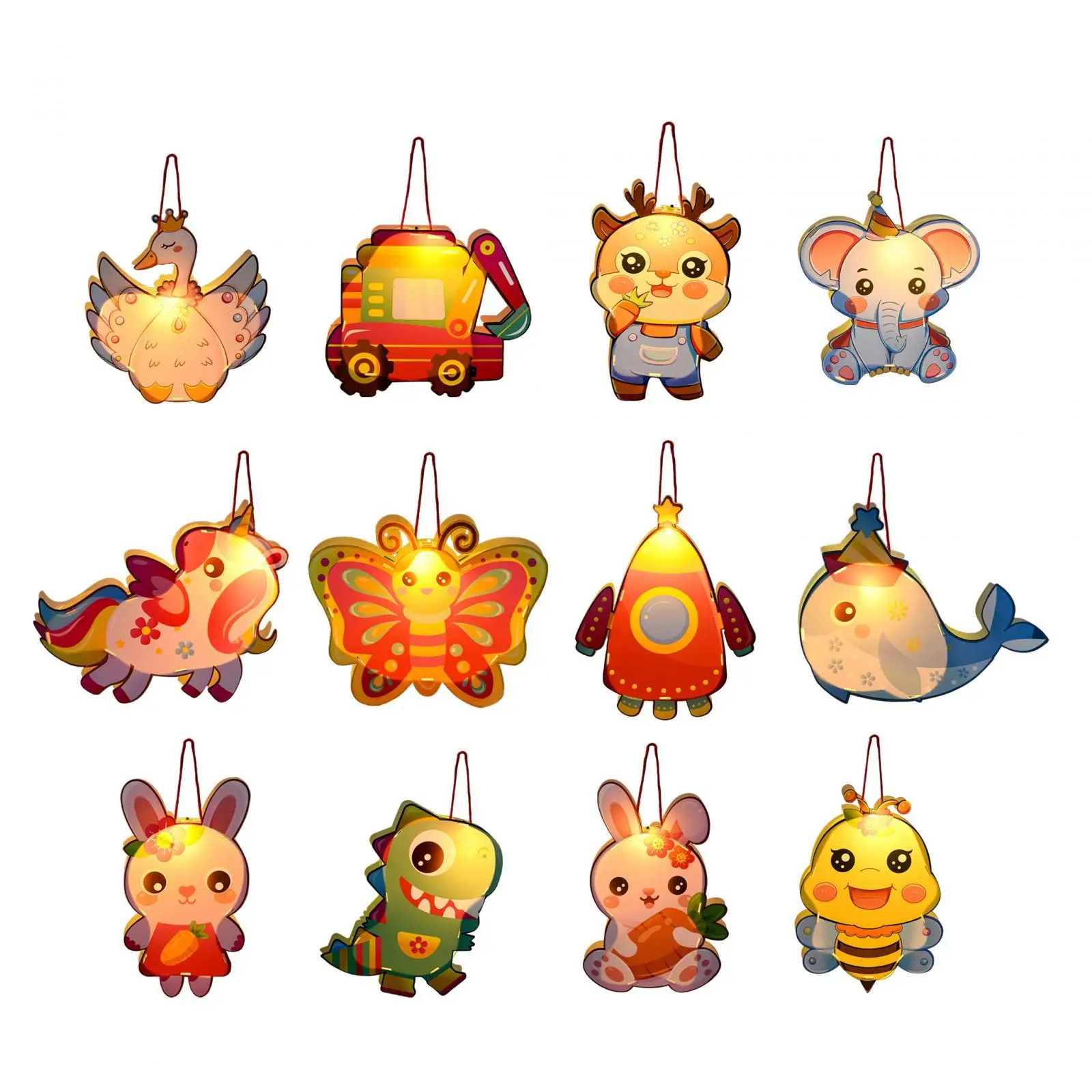 3D Lantern DIY Craft Kits Hanging Lamp for Indoor Outdoor Home Holiday